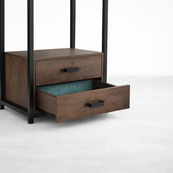 Teak Wood Showcase Cabinet with Drawers