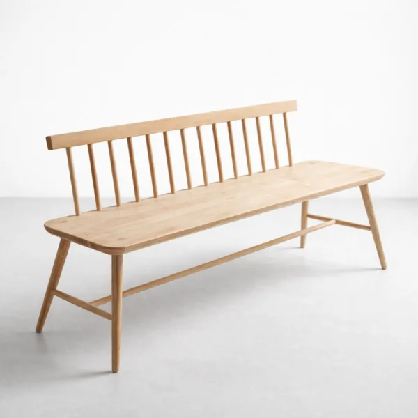 INTERIORZE Spindle Ash Wood Bench