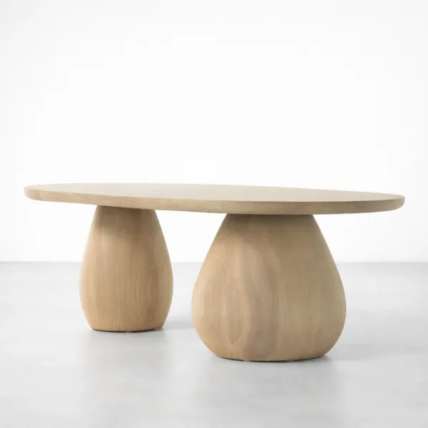 INTERIORZE ashwood oval centre table for modern living room
