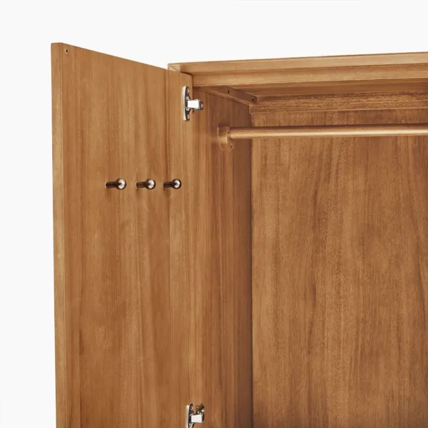 INTERIORZE Fluted Ash Wood Wardrobe