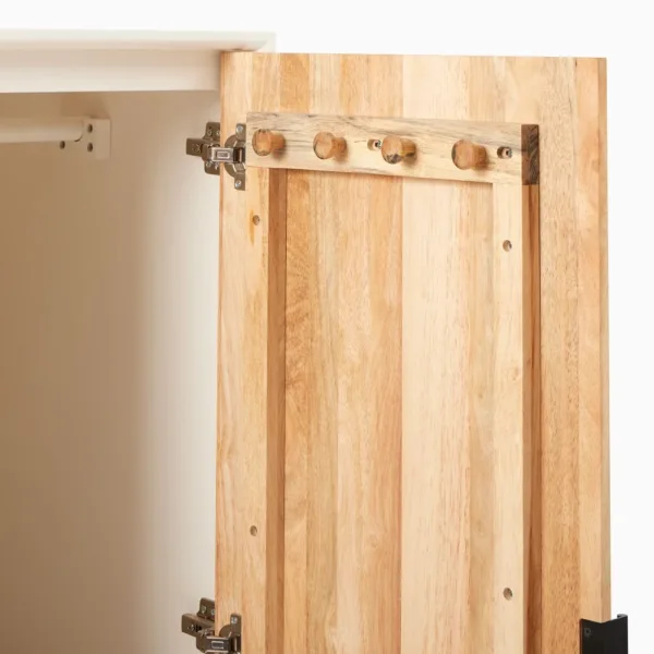 INTERIORZE Fluted Ash Wood Wardrobe